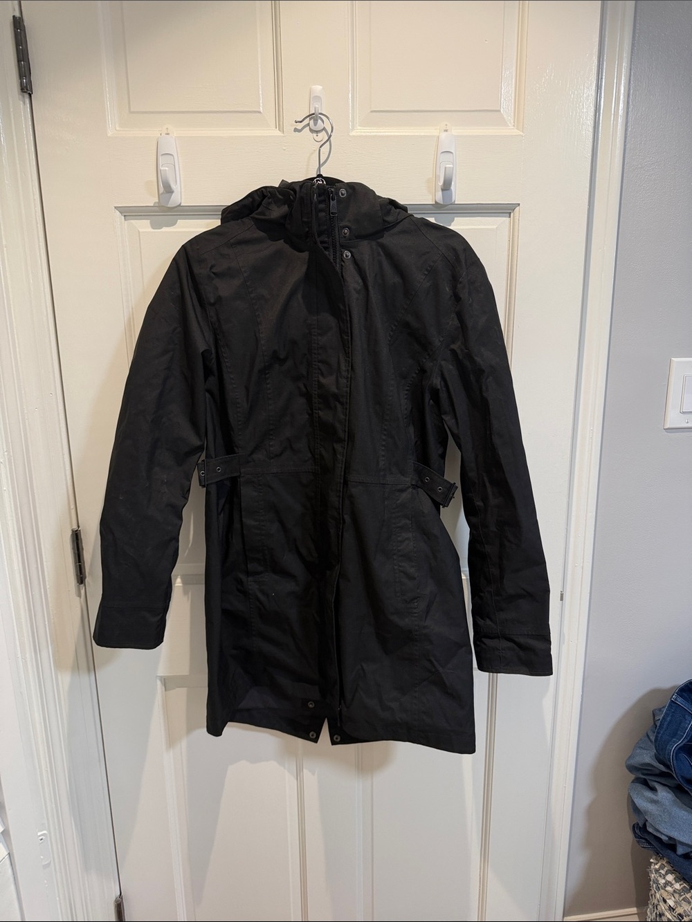 The North Face Black Women's Hooded Rain Coat